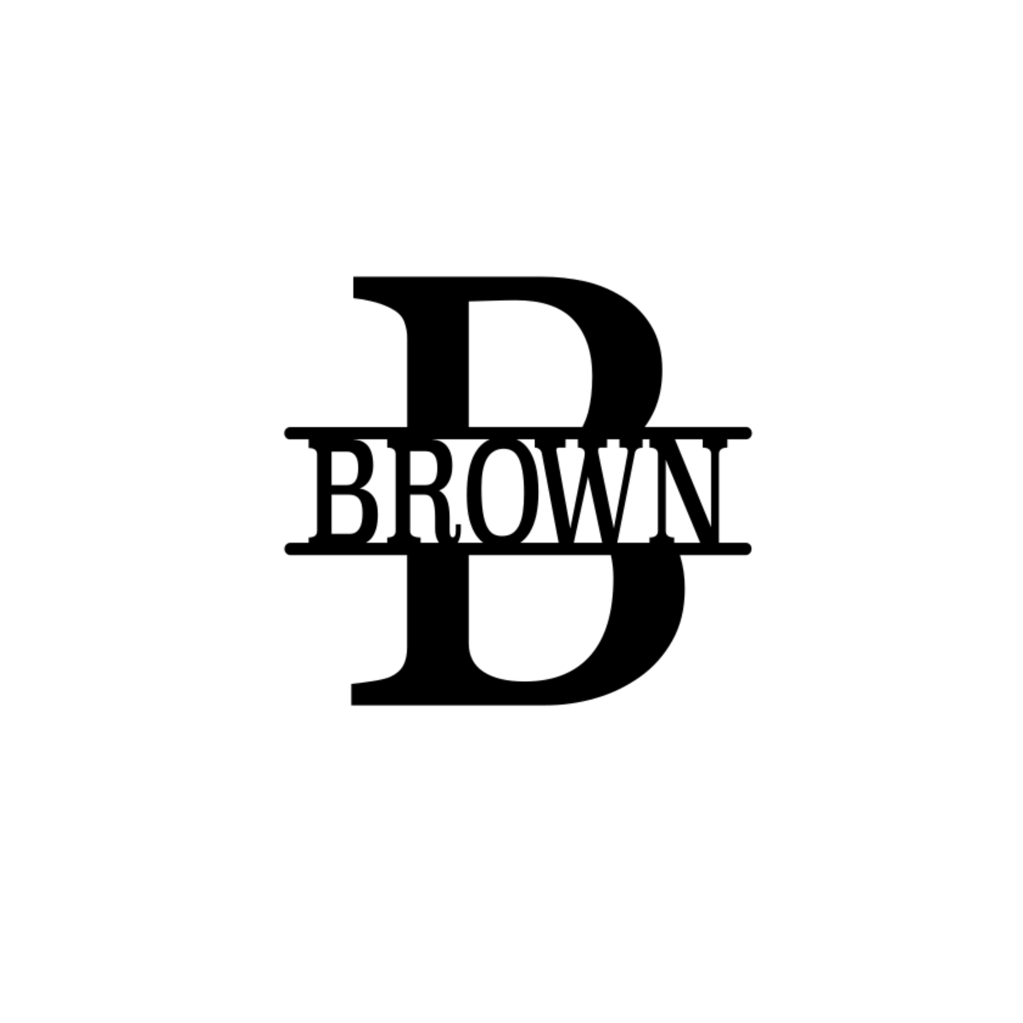 Custom Monogram Sign - Split Letter