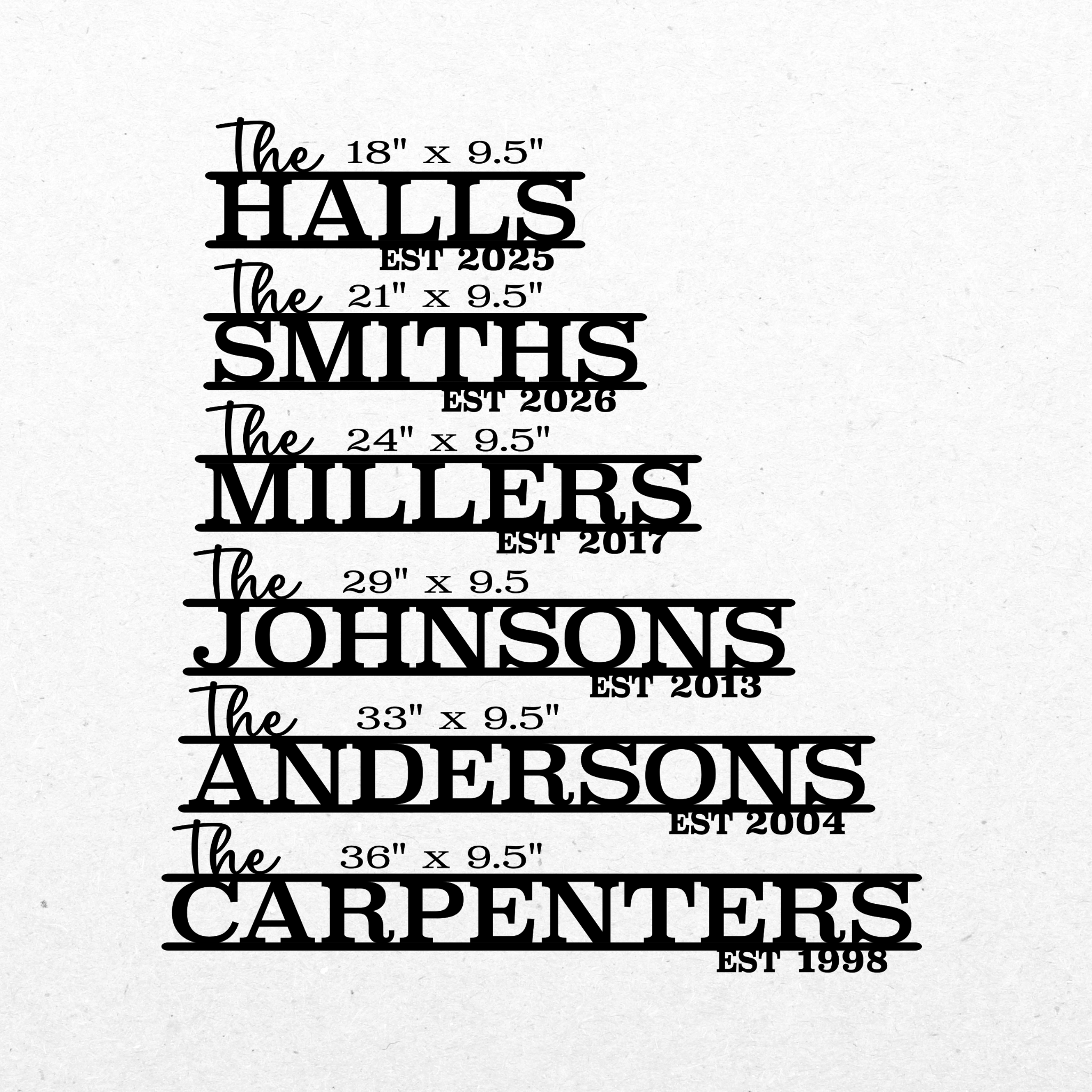 Custom Family Name Sign