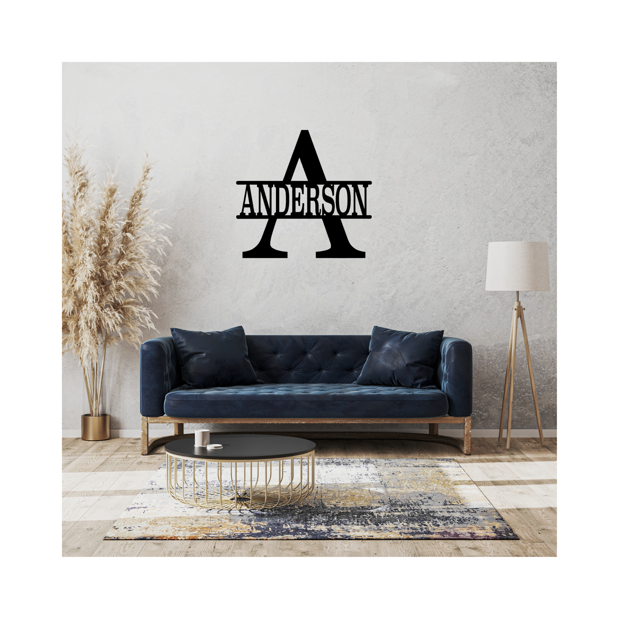 Custom Monogram Sign - Split Letter