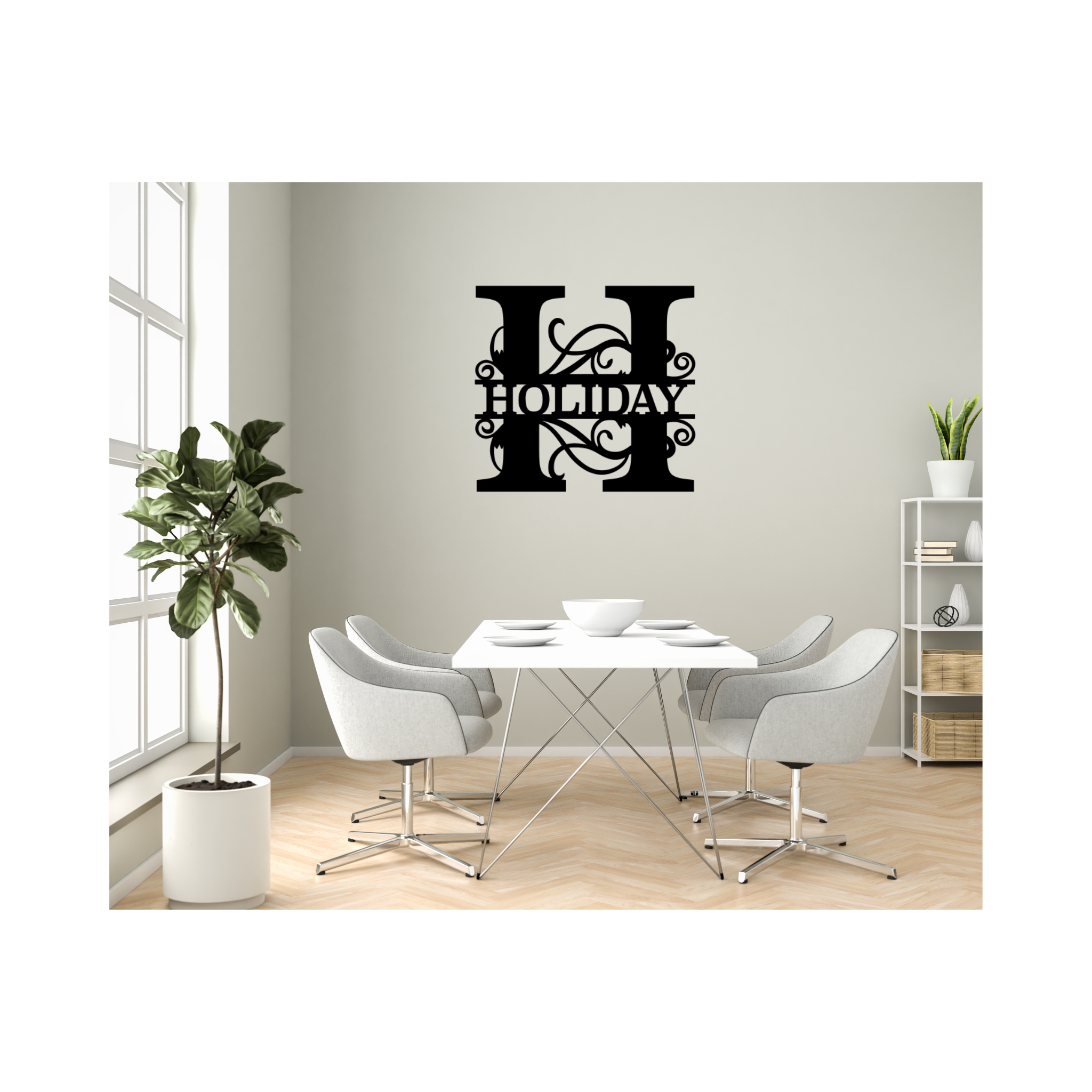 Monogram Scroll - Split Letter