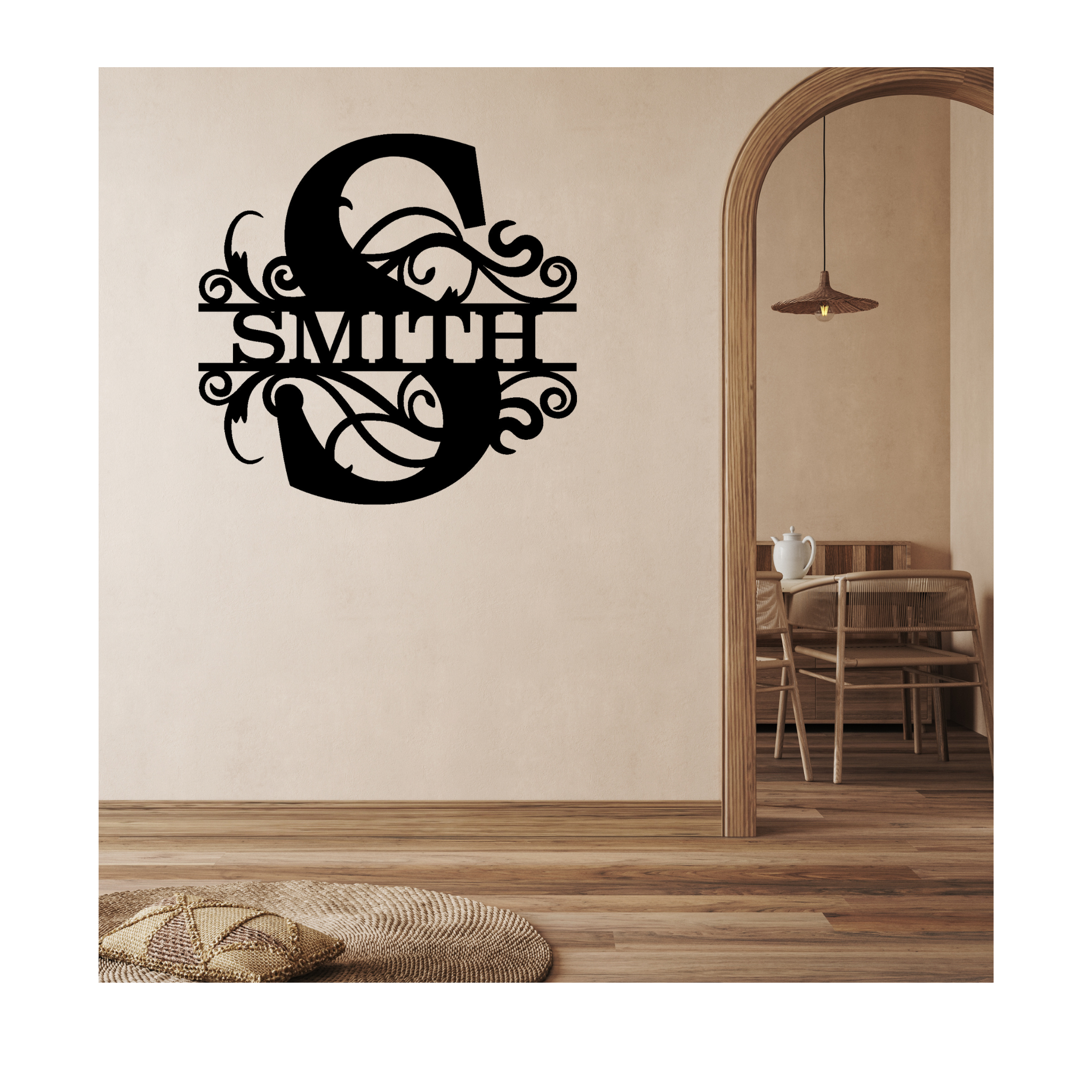 Monogram Scroll - Split Letter