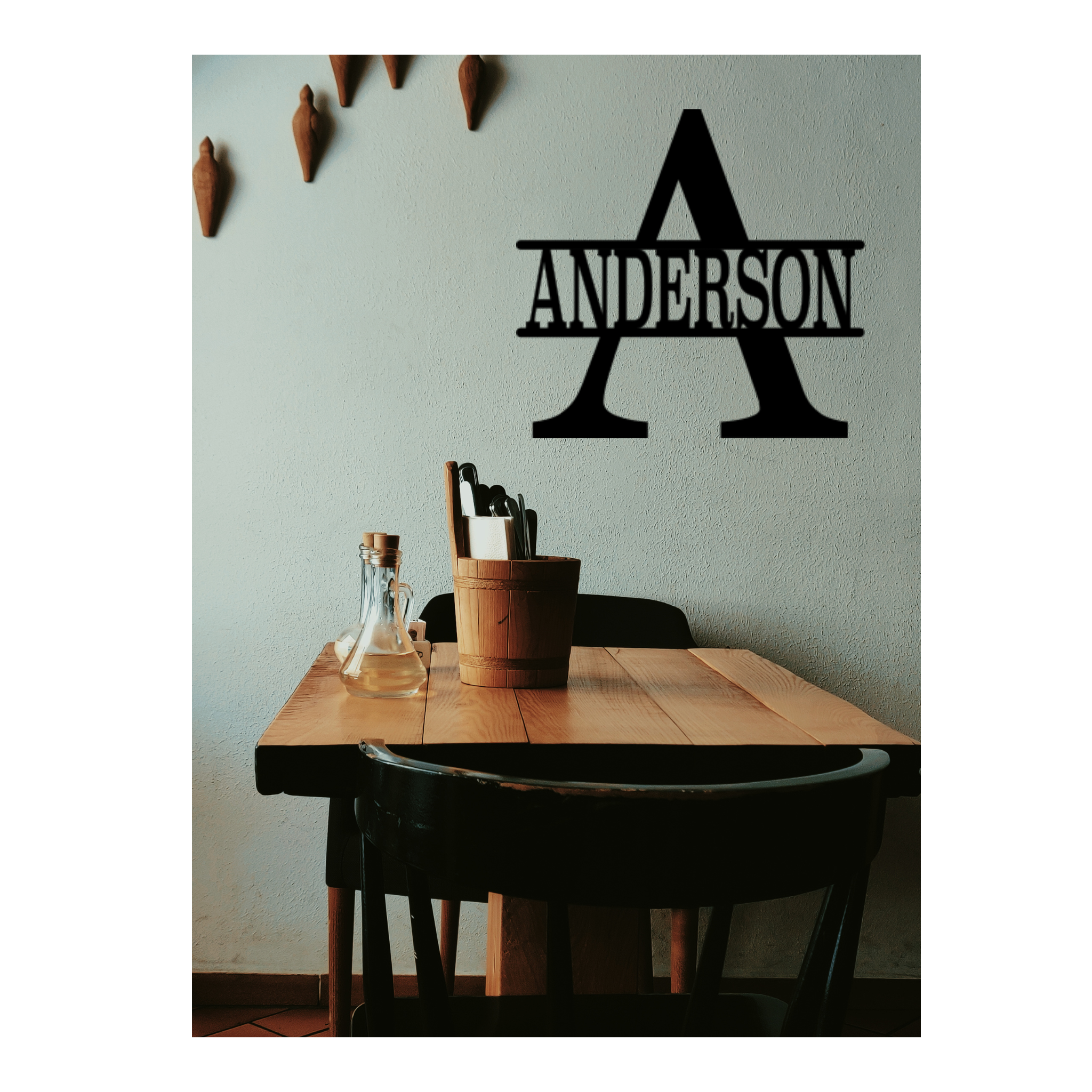 Custom Monogram Sign - Split Letter